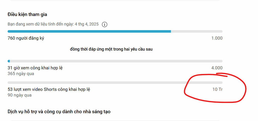 Cách bật kiếm tiền Youtube Shorts